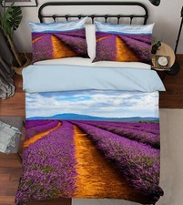 3D Planting Lavender ZHUA3354 Bed Pillowcases Quilt Duvet Cover Set Queen King