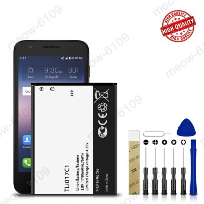 For Alcatel One Touch Jitterbug Greatcall Flip Phone Battery TLi017C1 Tools