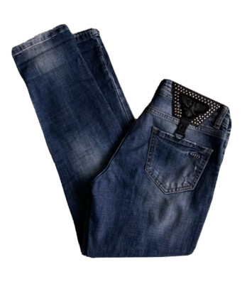 Natty Provocateur Couture Jeans Size 27 Studs Inseam 29  Cotton Blend Eagle
