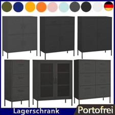 Lagerschrank Stahl Mehrzweckschrank Aufbewahrungsschrank Sideboard Vitrine Regal