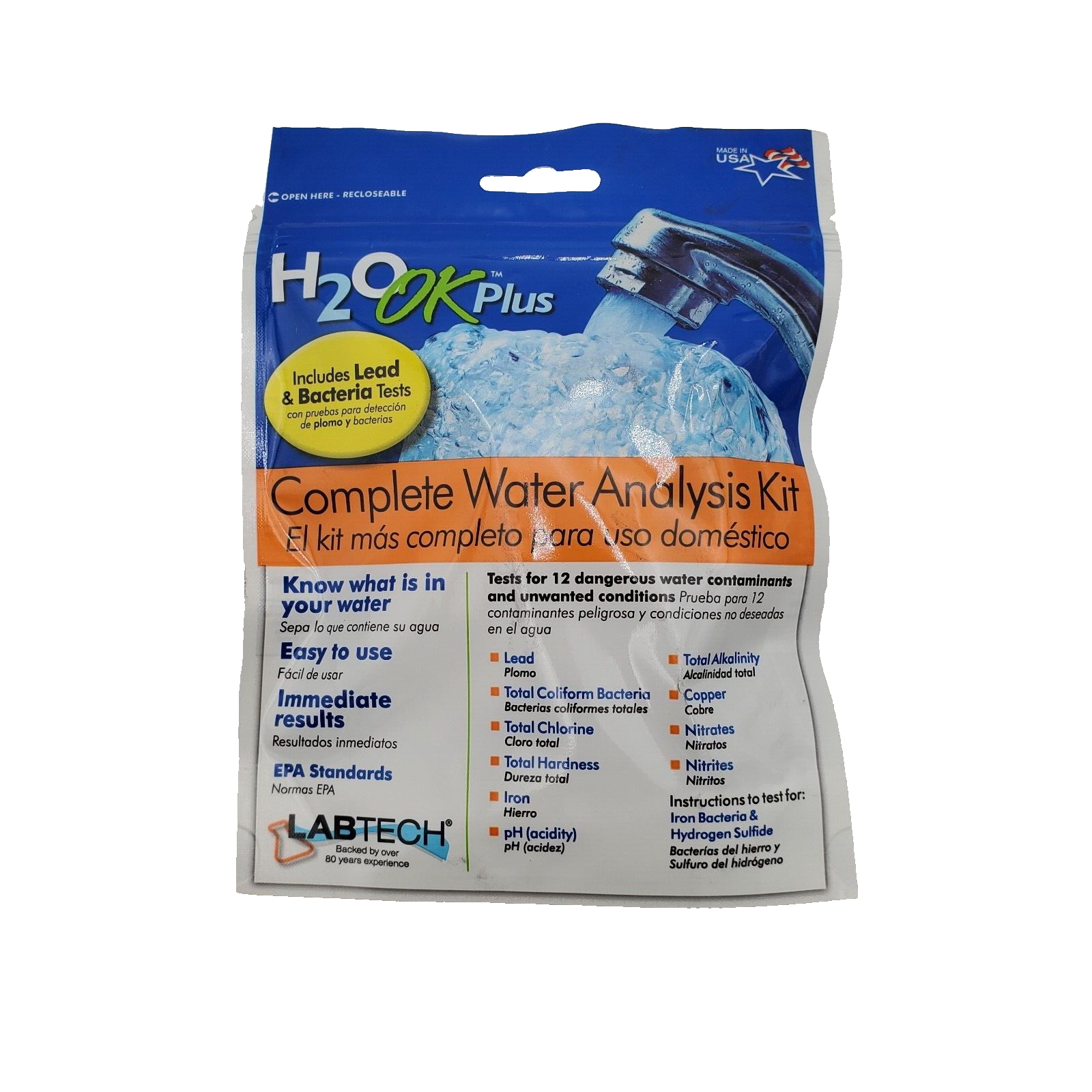 LabTech H2O OK Plus Complete Water Analysis Testing Kit 0150 LT5015 New ...