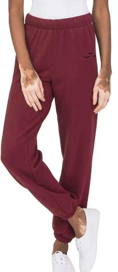 Lazypants Womens XL Velour Fleece Joggers Pants Burgundy