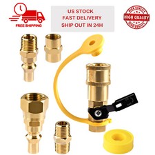 RV Quick Connect Fittings BBQ Grill Adapter 1/4" NPT Propane Hose Adapter 5pcs