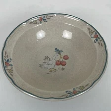 International China Marmalade 8868 Goose Bowl Stoneware Cherries Vintage 90s