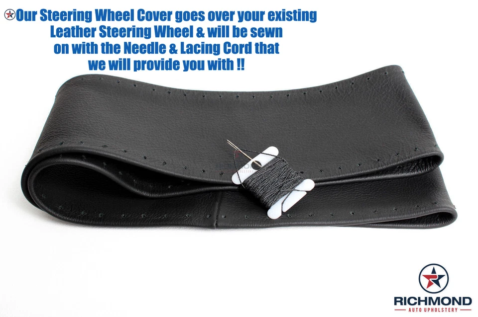 Ford Expedition Limited XLT 2015 2016 2017 - Cubierta de cuero del volante, negro Foto 4 de 4