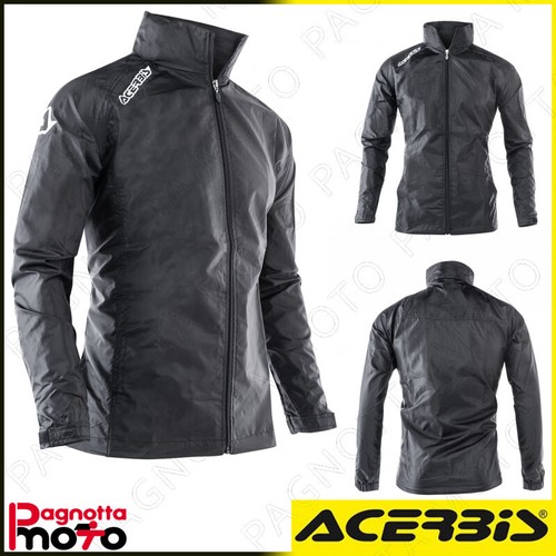 GIACCA GIUBBETTO ACERBIS CORPORATE RAINCOAT ANTIPIOGGIA NERO | eBay