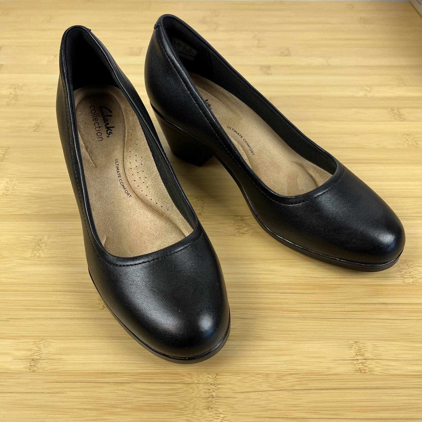 Clarks Black's Emily 2 Ruby Pump, Black Leather, … - image 1