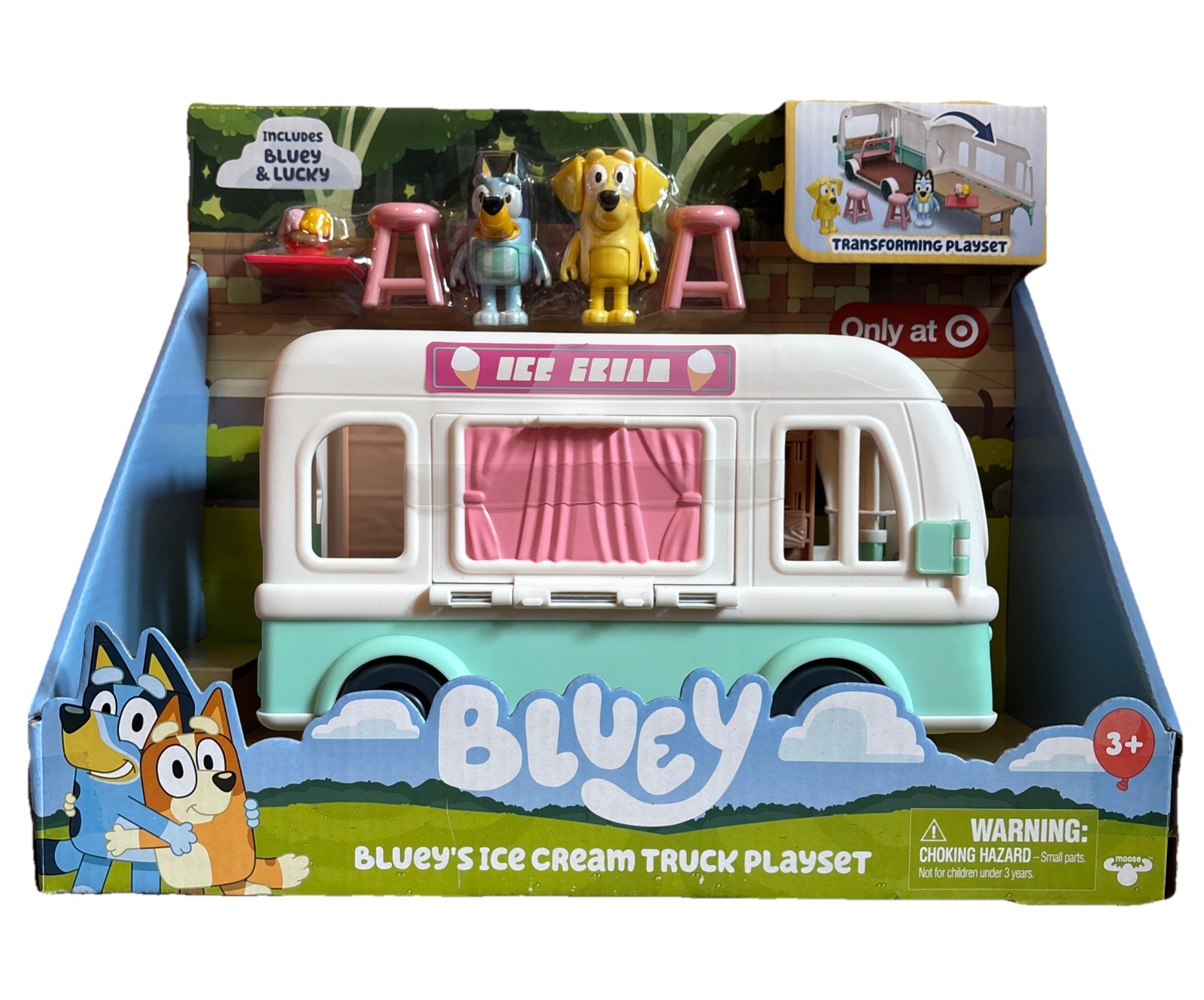 Bluey Ice Cream Truck Playset Toy With Bluey and Lucky Figures Target Exclusive