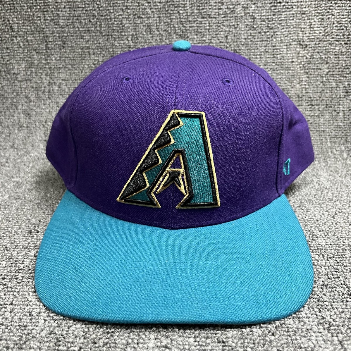 '47 Brand Arizona Diamondbacks Fitted Hat Cap Purple Teal Flat Brim Size 8