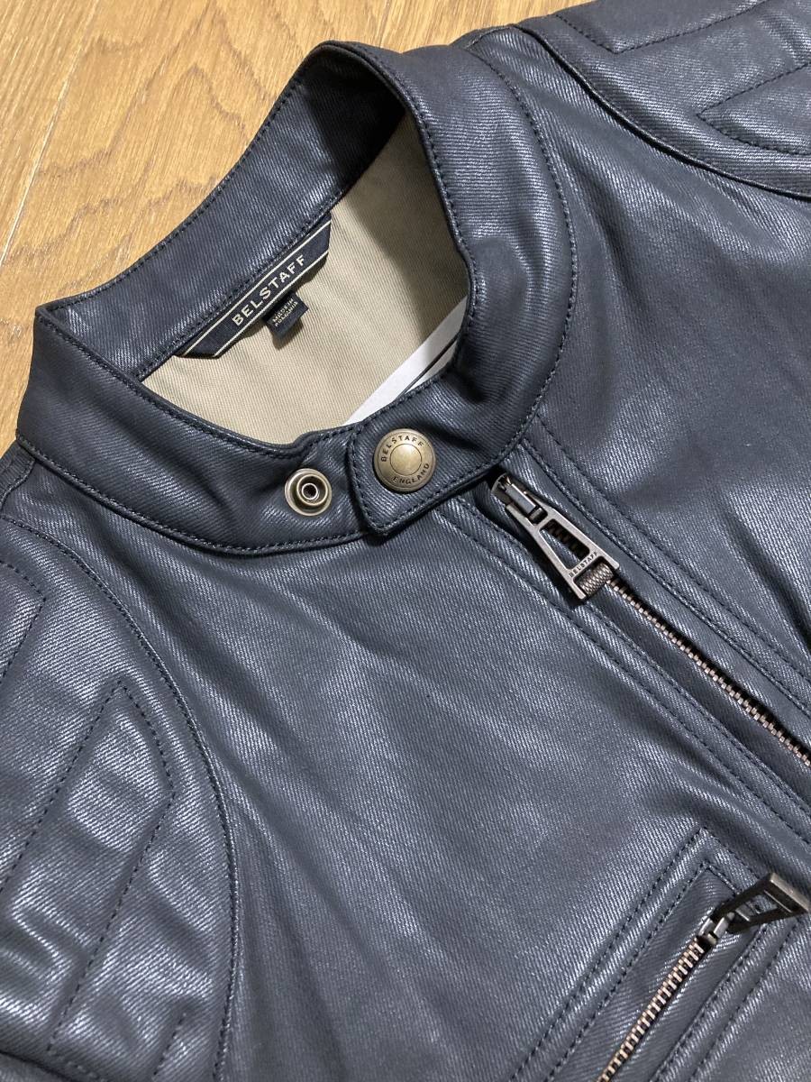 Rare Used Belstaff Black Padded Biker Jacket, Size 46 for Men image 4
