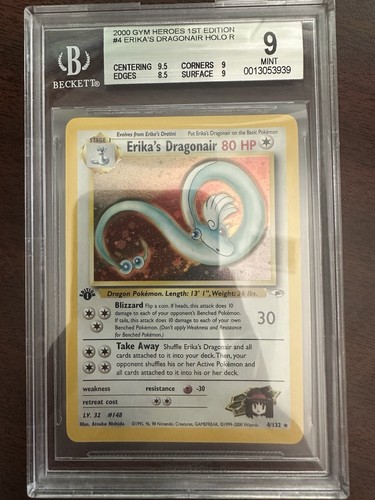 Erika's Dragonair (1st Edition) graded BGS 9 for sale on eBay