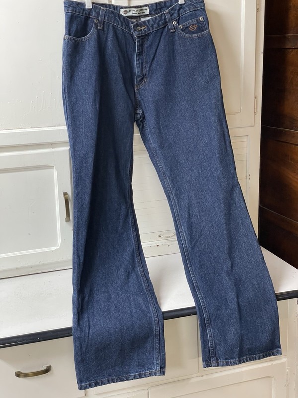 HARLEY DAVIDSON Women’s Jeans Bootcut Mid Rise Motorcycle Size 12 Nice!