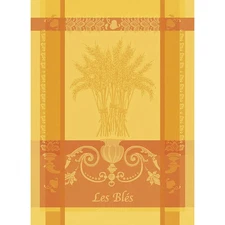 Garnier Thiebaut /Les Bles Safran Jacquard Kitchen Towel - NEW