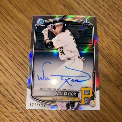 2025 Bowman Chrome - Prospect Autographs Will Taylor Refractor /499 (AU, RC)
