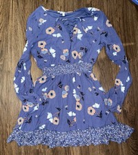 Floral Western Women’s Dress Long Belled Sleeves SHYANNE Large boho