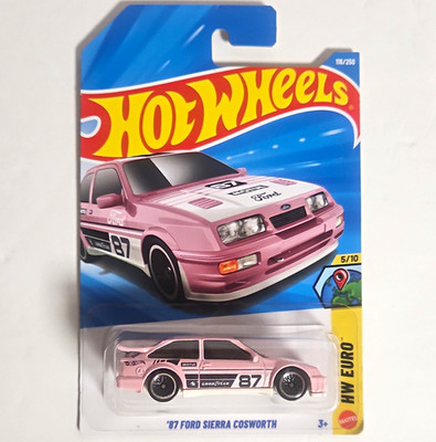 Hot Wheels HW Euro 1987 Ford Sierra Cosworth Pink 1:64 Diecast Unopened Box