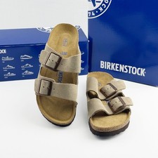 Birkenstock Arizona Soft Footbed Suede Taupe Shoes Narrow/Wide Size EU37-45