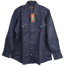 Forge Fr Flame Resistant Workwear Navy Button Down Shirt Xl Nfpa 2112 Certified