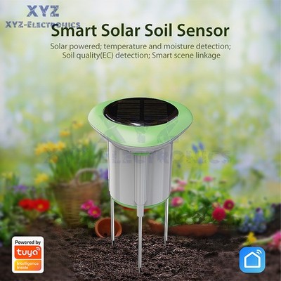 Tuya Smart WIFI Solar Soil Tester Moisture Meter Temperature Humidity Detector