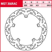 TRW Bremsscheibe MST356RAC | FüR BMW R S 1200 2007-2008 K29/R12S/0366 Vorne | FK