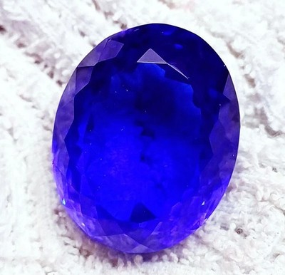 Certified Blue Topaz Oval Cut Loose Gemstone 65.05 Ct With Free Gift