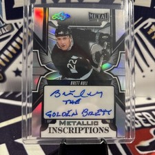 2025 Leaf Metal - Metallic Inscriptions #MI-BH1 Brett Hull /10 (AU)