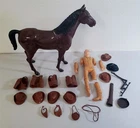 Y-149 VTG 1960/70'S MARX BEST OF THE WEST COMANCHE HORSE, FIGURE, & ACCESSORIES!
