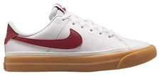 NWOB Nike Court Legacy Big Kids' Shoes White/Gum Yellow/Team Red Size 7Y