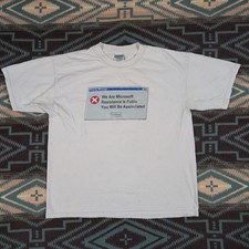 Vintage Microsoft Shirt XL 90s Made in USA Tech Tee Parody Single Stitch