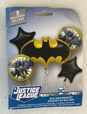 Anagram Justice League BATMAN Balloon Bouquet, 5 Balloons