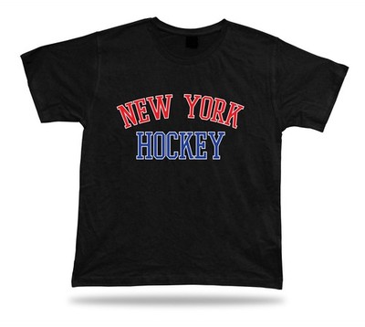 NEW YORK HOCKEY t-shirt tee red white blue NY USA ice apparel desgin winter