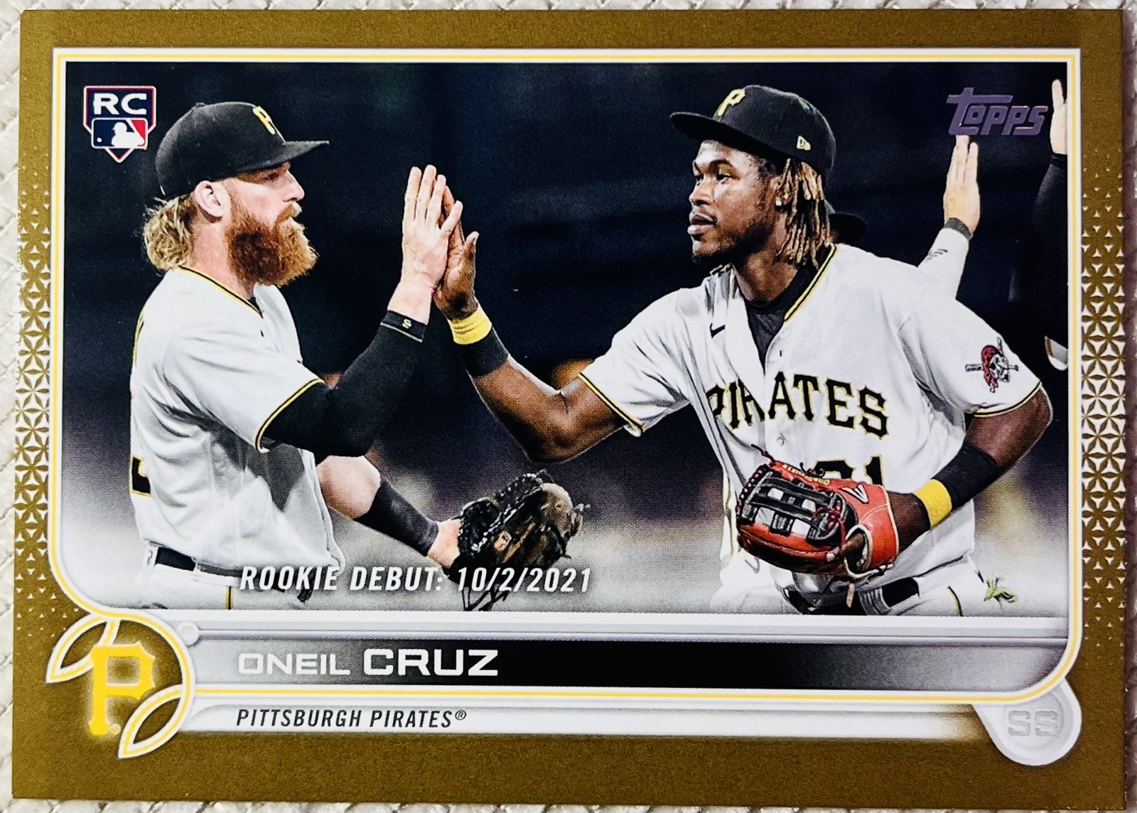 2022 Topps Update ONEIL CRUZ Gold Rookie /2022 Pittsburgh Pirates #US113