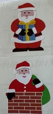 HAPPY SANTA Stickers(2pc)Mrs. Grossmans…Christmas…Holiday…Gift…Card Making…