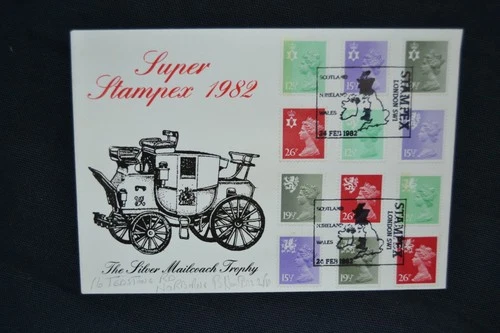 GB first day cover 1982 Regional definitives with all 3 sets on 1 cover & s/c