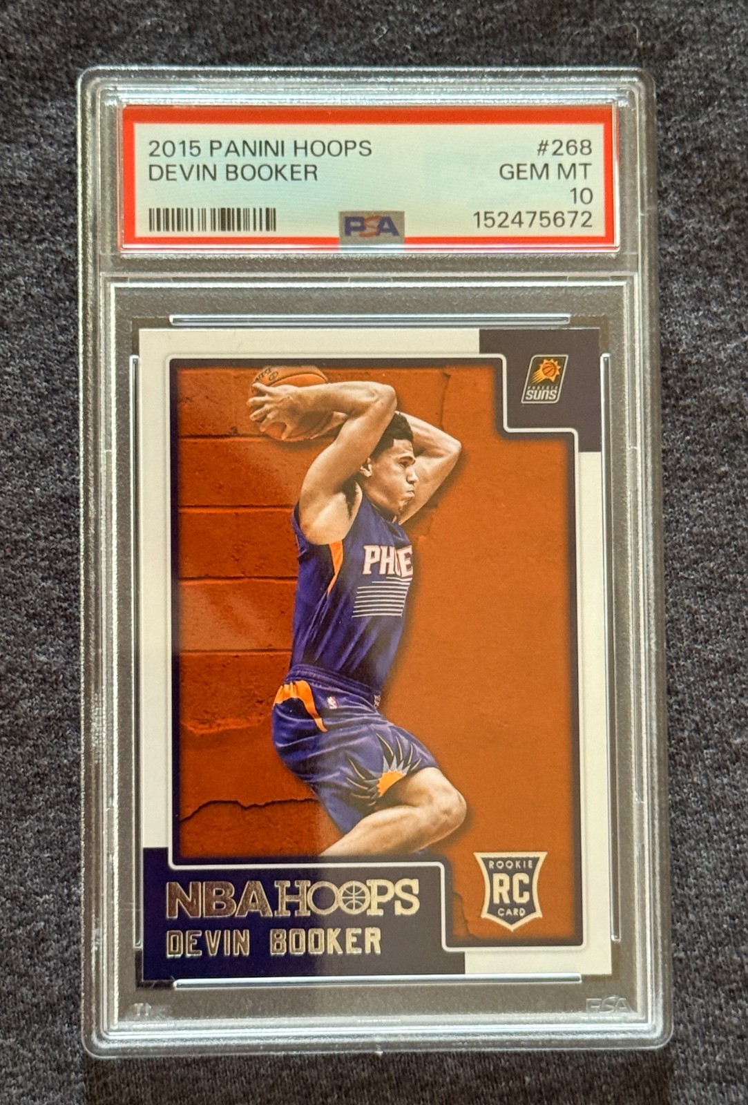 2015 Panini NBA Hoops #268 Devin Booker (RC) Rookie Card PSA 10