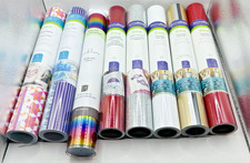 New Lot of 8 Cricut Vinyl Bundle Removable/ Strong Bond/ Glitter/ Iron On
