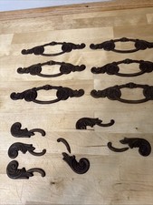 Vintage Singer Treadle Sewing Machine 12 Pieces Drawer Frame  WOOD APPLIQUES