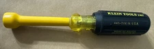 NOS VINTAGE KLEIN TOOLS 1pc YELLOW COATED NUTDRIVER 640-7/16 7/16” NUT-DRIVER
