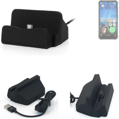 Dockingstation für Bea-fon MX1 USB Type-C Tisch-Ladestation Desk charger