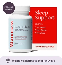 Womaness Let Me Sleep - Menopause Sleep Support with Magnesium, GABA 