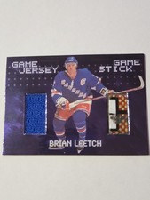 1999 Be a Player Millinium Signature Series Brian Leetch Jersey-Stck #JS-26