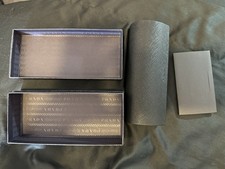 PRADA Hard Eyeglasses Sunglasses Frames Case Black Leather Box Set OPR 17ZVF