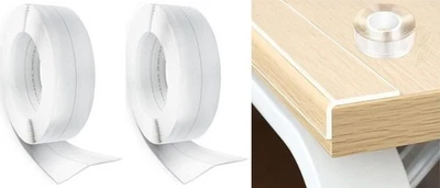 MARKENLOS 2 Rollen Kantenschutz Eckenschutz 6 m selbstklebend transparent zuschneidbar