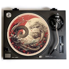 Japanese Kanagawa Wave Turntable Slipmat for Vinyl Records DJ Mat Technics 1200