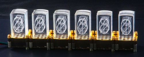 LED-Nixie -S 6-stelliger Bausatz inkl. Controller LED-Uhr Steuerung Nixie Design - Picture 3 of 7