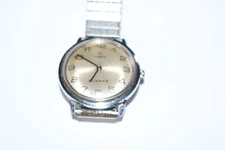 vintage Timex Q stainless steel "H" cell S7119 England men's wristwatch AS IS