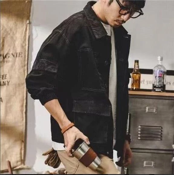 Men Loose Spring/fall Trend Lapel Work Casual Coat American