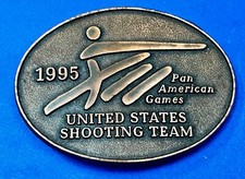 1995 Pan American Games US Shooting Team Vintage Belt Buckle