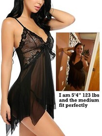 Women's Sexy Lingerie Sleepwear Babydoll Underwear Lace Dress G-String Nightwear