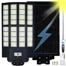 Outdoor Solar Street Lights LED Parking Lot Road Lamp High Lighted Dusk To Dawn